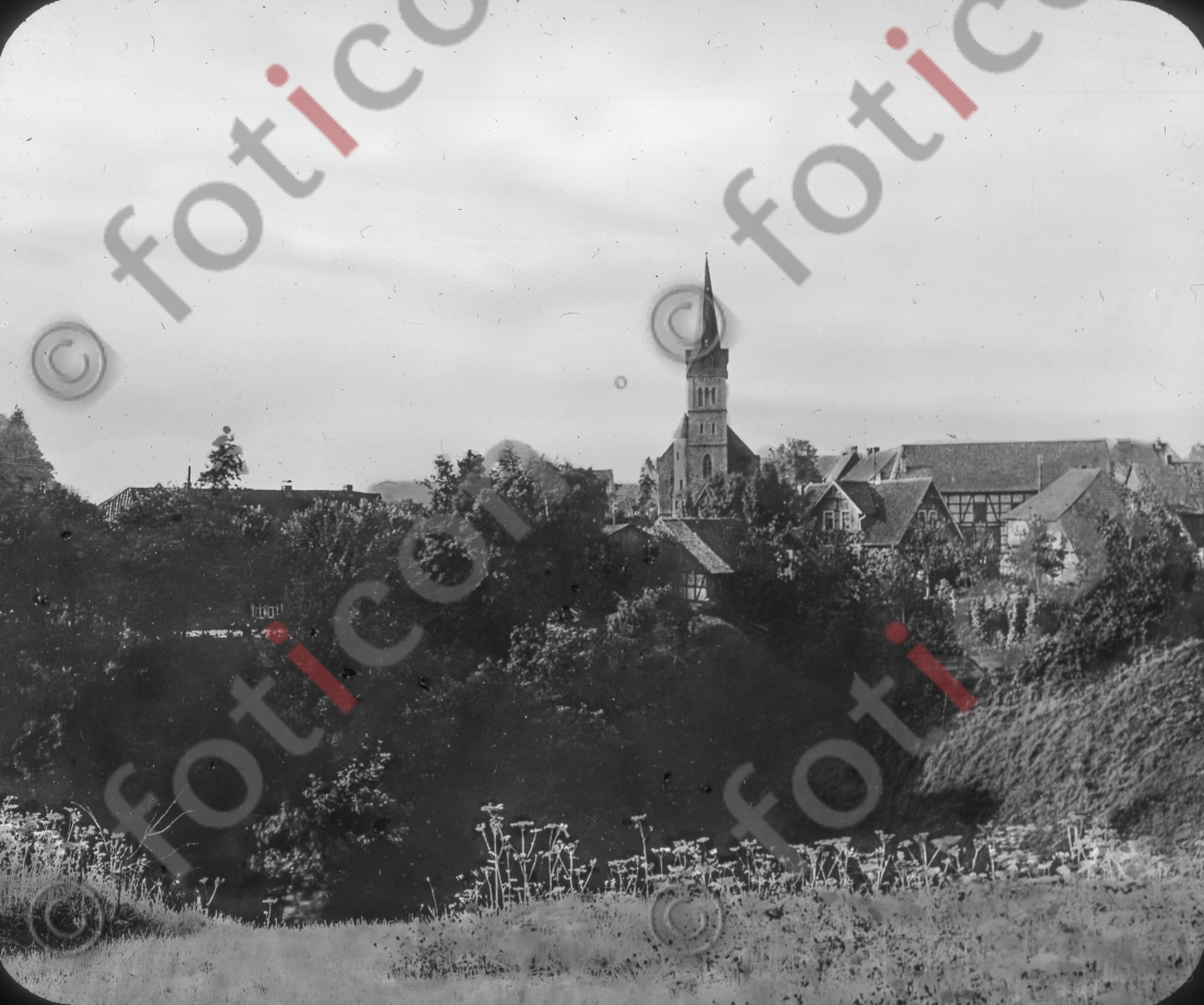 Blick auf Herzberg am Harz I View of Herzberg am Harz - Foto foticon-simon-168-041-2-sw.jpg | foticon.de - Bilddatenbank für Motive aus Geschichte und Kultur
